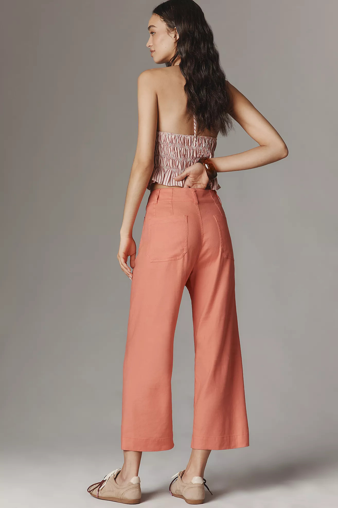 Colette European Linen Stretch Wide Leg Pants | Anthropologie (US)