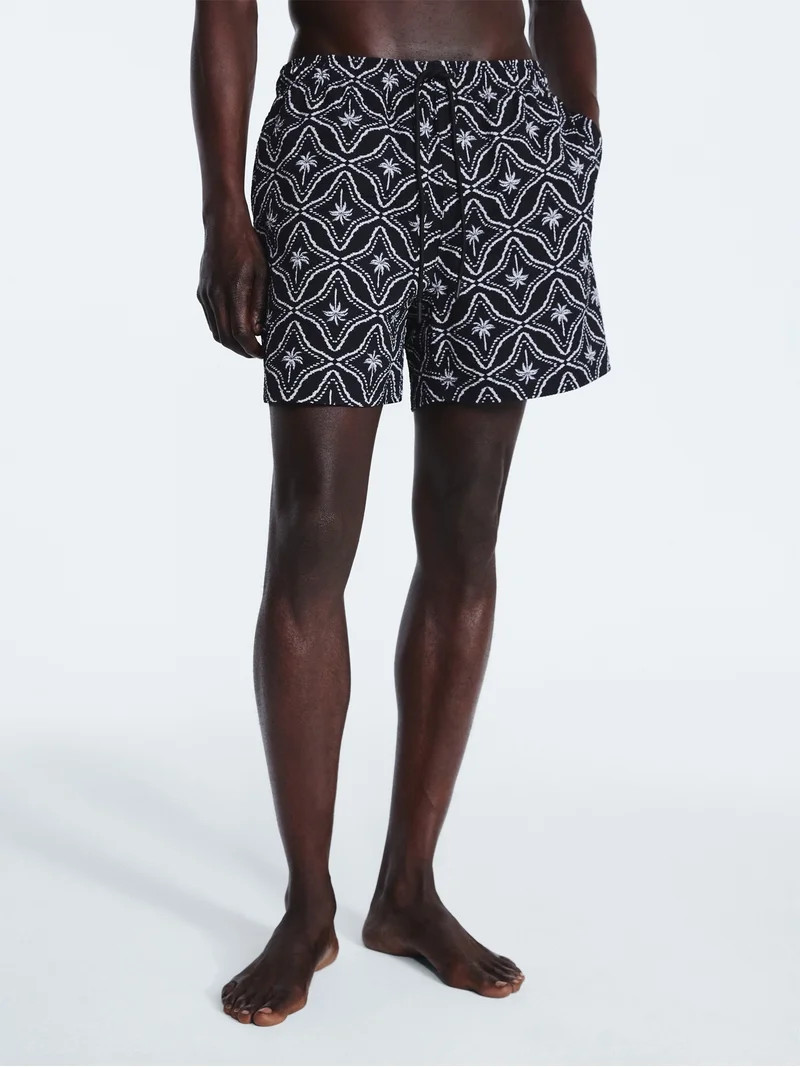 Free Assembly Men's Swim Stretch Seersucker Board Shorts, 5" Inseam, Sizes S-3XL | Walmart (US)