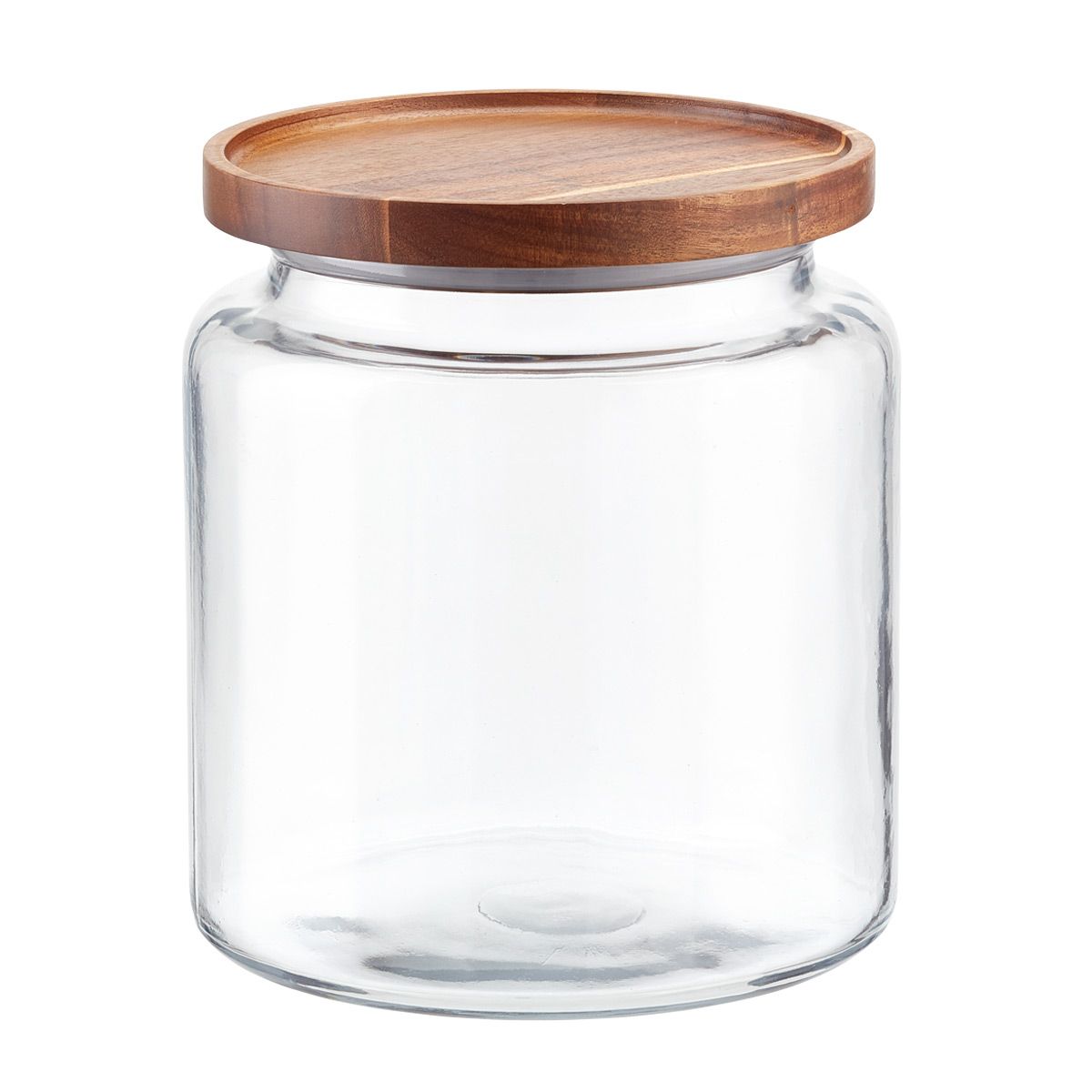 Anchor Hocking Montana Glass Canisters with Acacia Lids | The Container Store