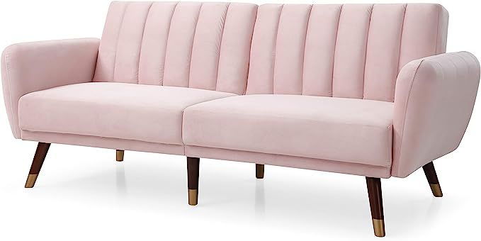 Glory Furniture Siena , Pink Sofa Bed, 34" H X 83" W X 35" D | Amazon (US)