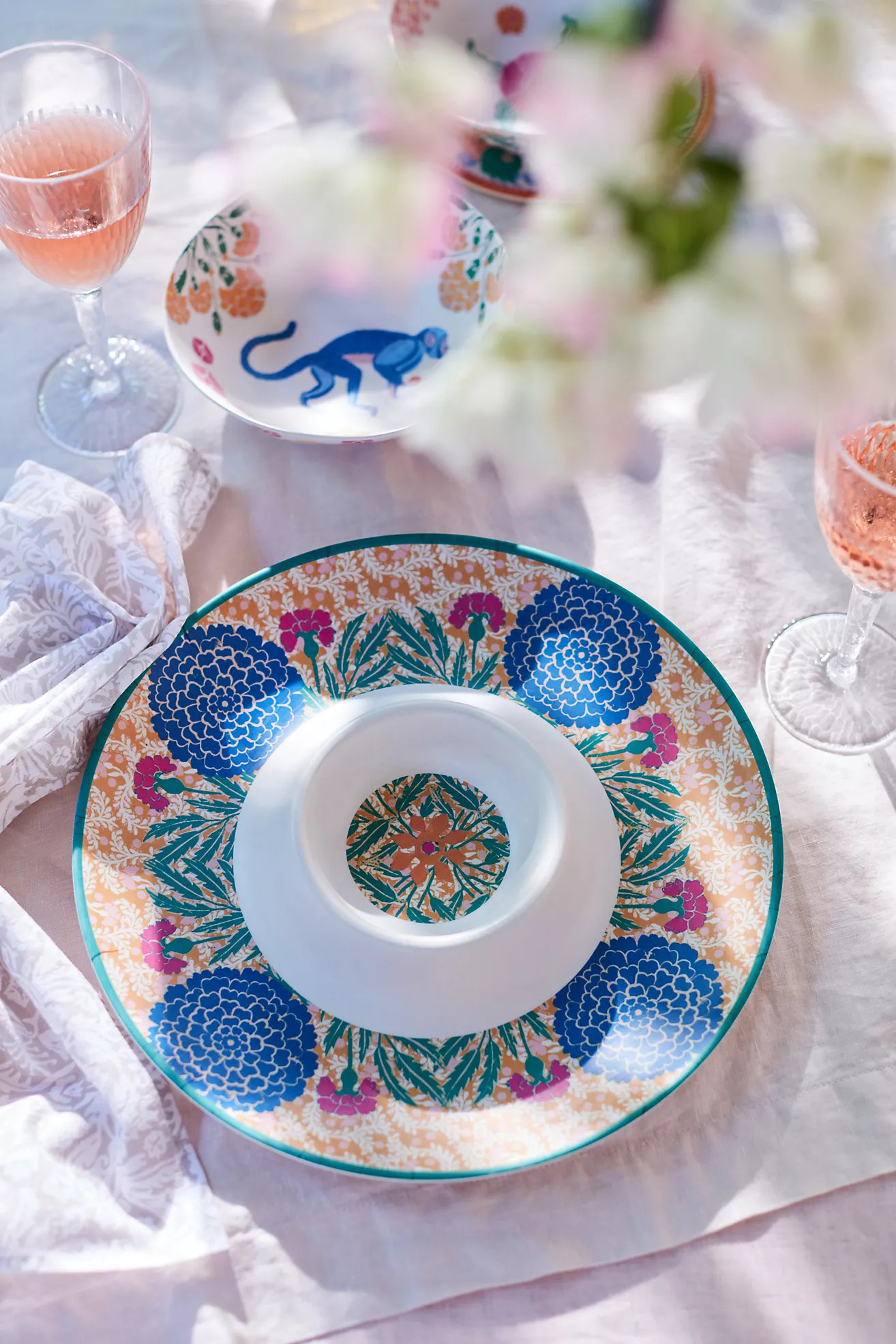 Ellen Merchant Melamine Chip and Dip Platter | Anthropologie (US)
