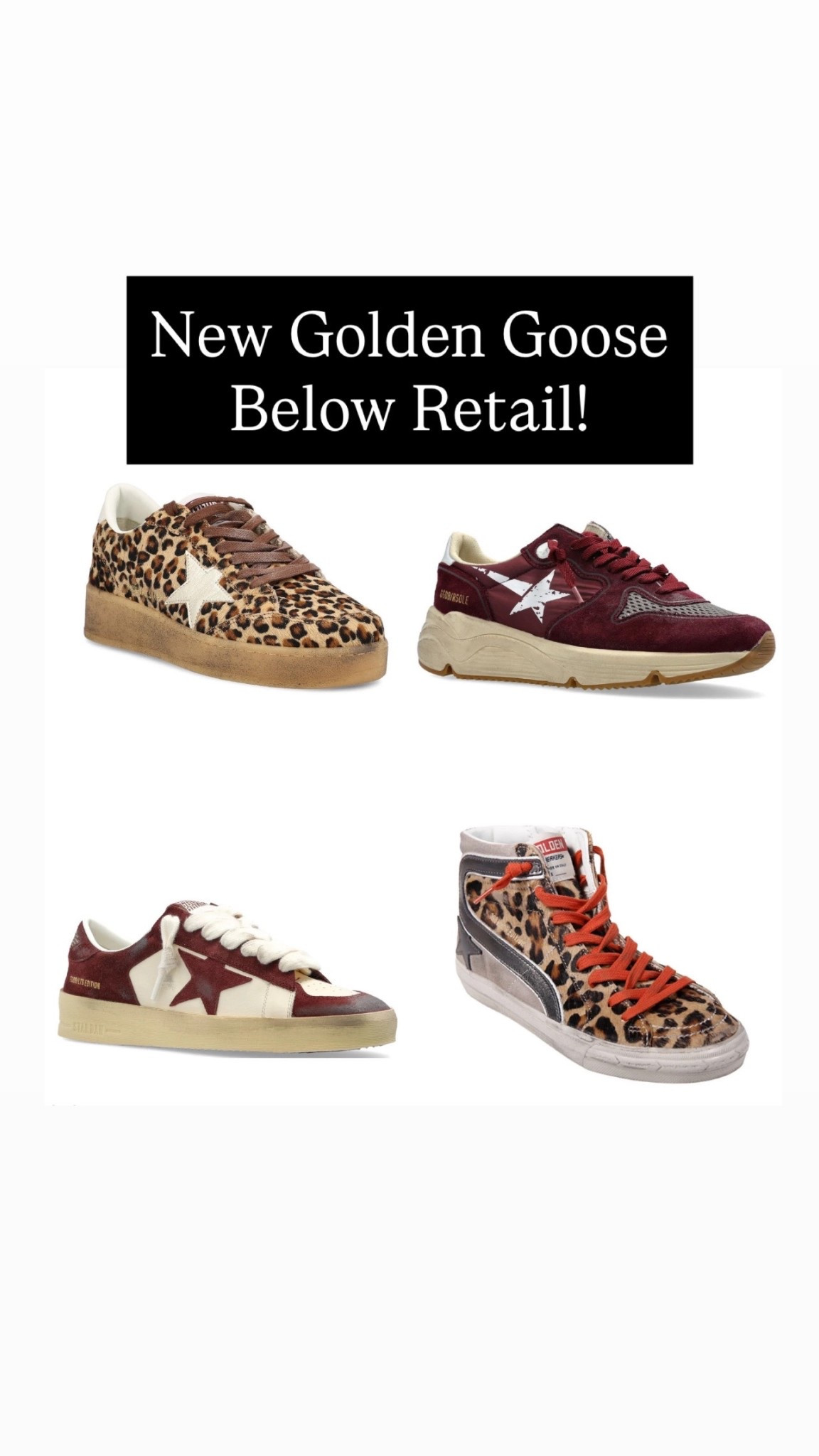 Loving the new Golden Goose with leopard and burgundy hues!!

#LTKSaleAlert #LTKOver40