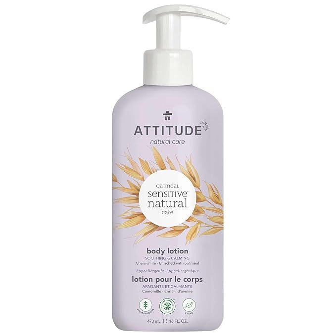 ATTITUDE Soothing Body Lotion for Sensitive Skin Enriched with Oat and Chamomile, EWG Verified, H... | Amazon (US)