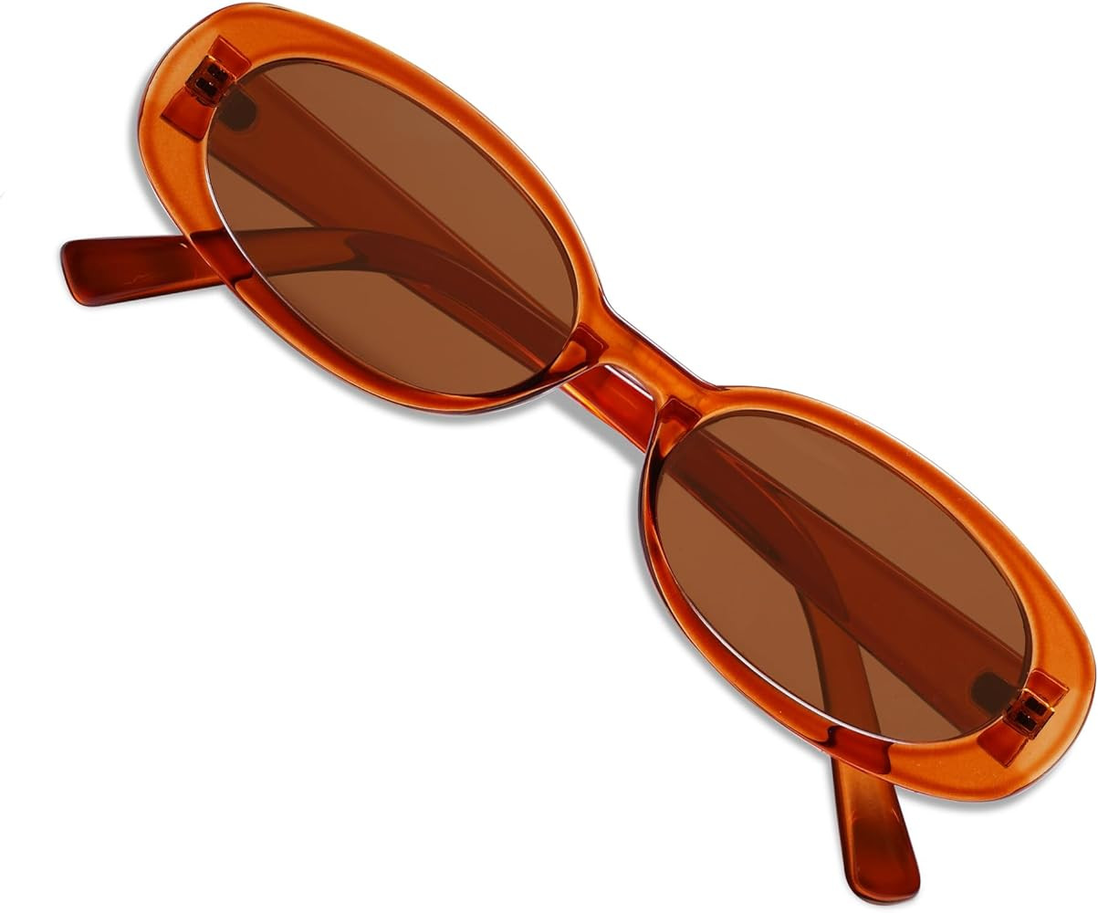 VANLINKER Polarized Retro Oval Sunglasses for Women and Men Small 90s Style VL9580 | Amazon (US)