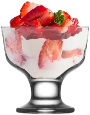 Vikko Dessert Bowls, 7 Ounce Ice Cream Sundae Bowls, Set of 6 Footed Dessert Cup For Ices, Puddin... | Amazon (US)