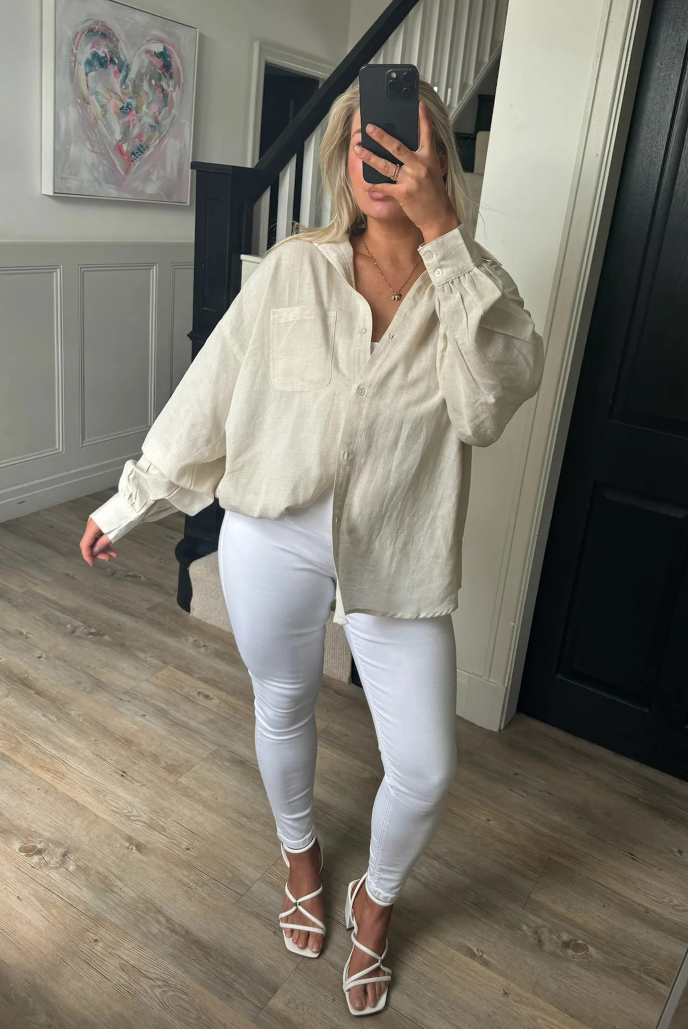 Linen Look Oversized Shirt | In The Style