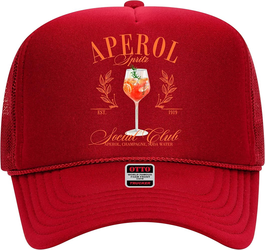 Aperol Spritz Social Club Trucker Hat - Premium Snapback for Men and Women - Margs Tequila Drinki... | Amazon (US)