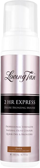 Loving Tan 2 HR Express Self Tanning Mousse, Dark - Streak Free, Natural, Professional Quality - ... | Amazon (US)