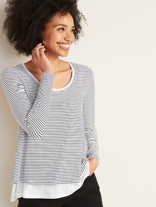 Maternity Double-Layer Jersey Nursing Tee | Old Navy | Old Navy (US)