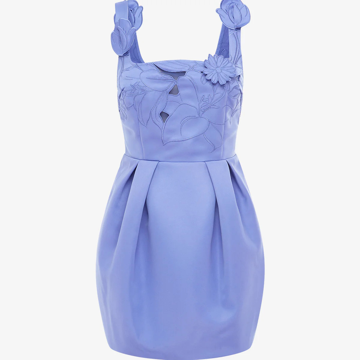 Piper Appliqué Bell Shape Mini Dress - Moonlight | LEO LIN US