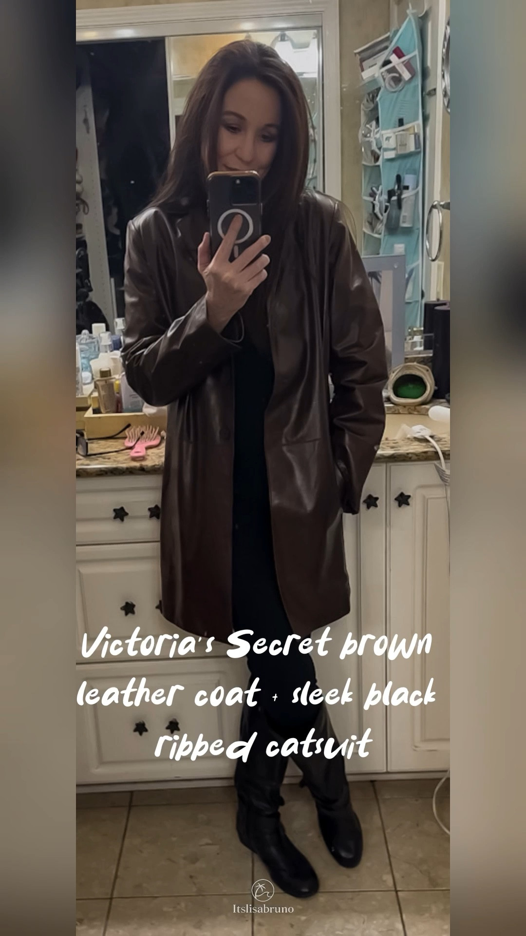 Effortlessly chic in my black ribbed catsuit paired with a stunning Victoria’s Secret brown leather coat and classic black buckle boots. This combo balances edge and warmth perfectly for winter styling.

I’ve linked similar Victoria’s Secret + other leather coats, buckle boots, and warm gold-tone accessories below to help you recreate the look with your own luxe layering pieces.

Stay tuned — more stylish catsuit looks coming soon to inspire your wardrobe refresh! 🐾🖤

Shop the vibe and elevate your wardrobe with these timeless essentials!

#Ad #VictoriasSecret #BrownLeatherCoat #BlackCatsuitStyle #KneeHighBoots #BuckleBoots #WinterFashion #LayeredLook #LTKStyle #CozyChic #LeatherLuxe #WinterWardrobe #LTKSeason”

#LTKootd #LTKOver40 #LTKSeasonal