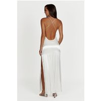 Whitney Wetlook Maxi Dress - White | MESHKI US