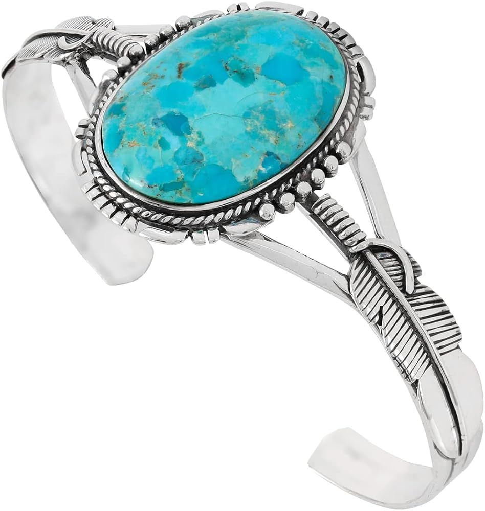 Sterling Silver 925 Bracelet with Genuine Turquoise | Amazon (US)