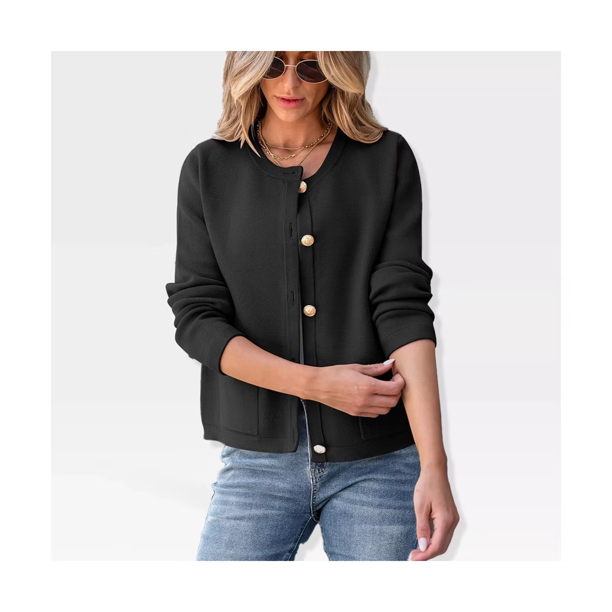 Womens Cardigan Sweaters Front Button Stripes Cardigan At Waist Long Sleeve Casual Sweater Jacket... | Target