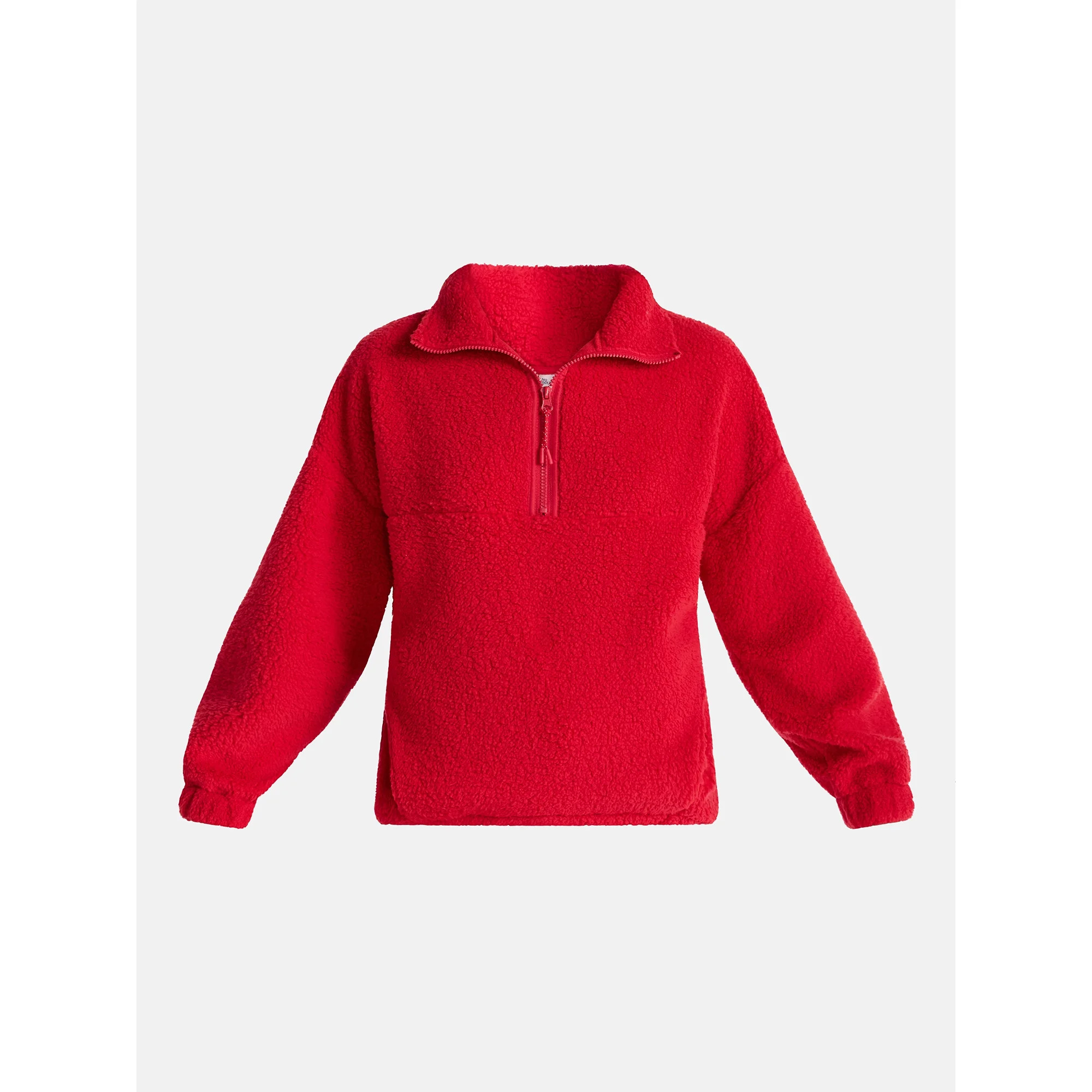 No Boundaries Plush Half-Zip Pullover, Women's and Plus | Walmart (US)