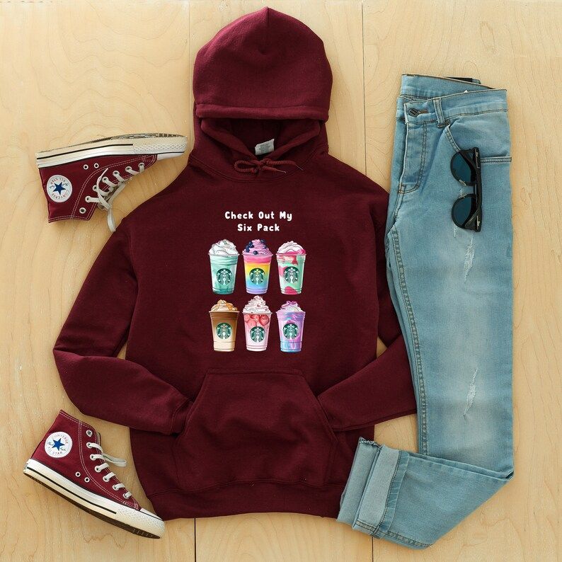 Peace Love Starbucks Hoodie, Adult Unisex Sweatshirt, Iced Latte Caramel Coffee, Gift For Women G... | Etsy (US)