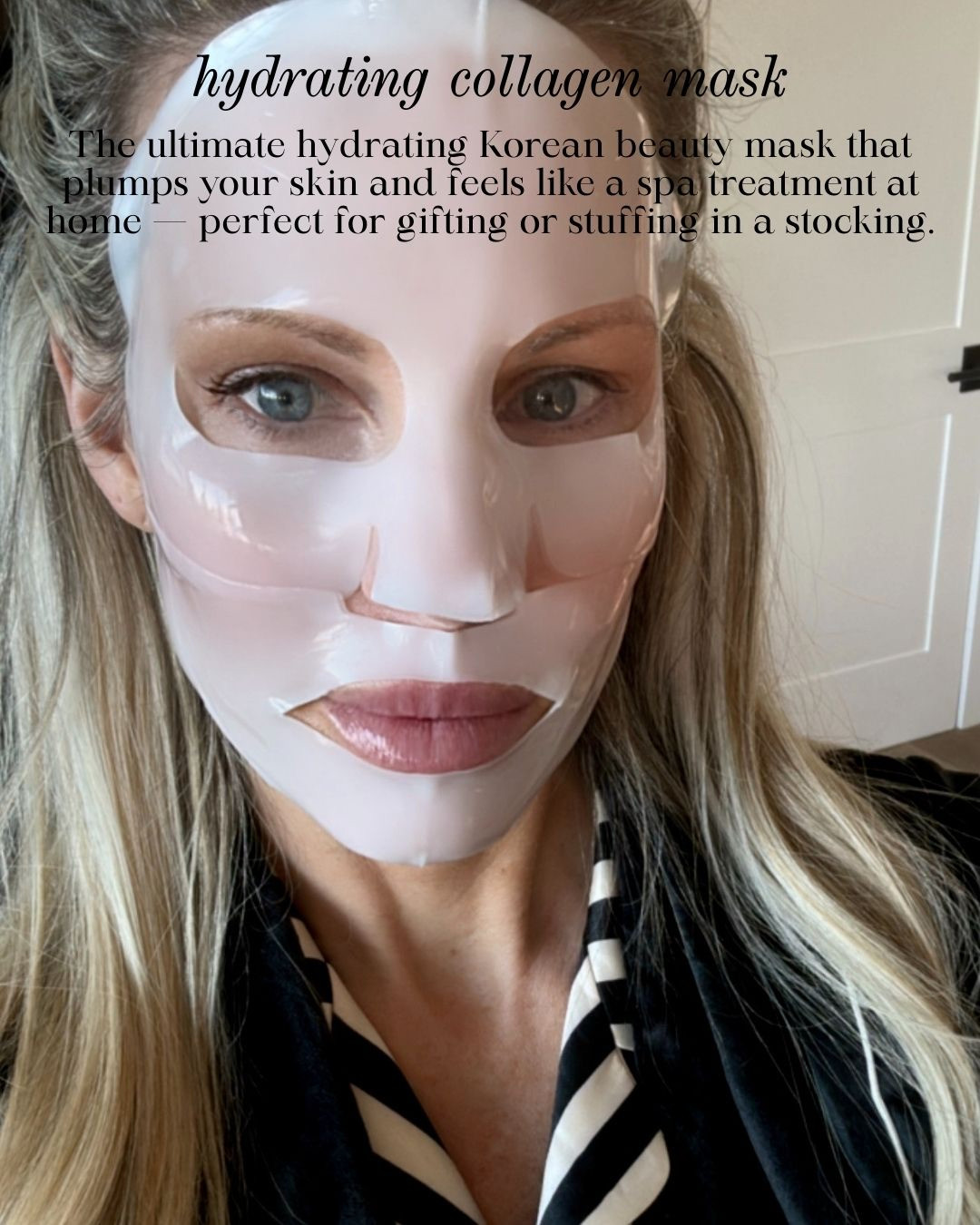 ELEVATED HYDRATING COLLAGEN MASK! A deeply hydrating Korean collagen mask that leaves your skin plump, smooth, and glowing. It feels like an at-home spa treatment and makes the perfect stocking stuffer or self-care gift for anyone who loves elevated skincare.

#Amazon #TheHillaryStyle #CollagenMask #KBeautyFavorites #GlowingSkin #HydratingSkincare #SelfCareEssentials #SpaAtHome #BeautyGifts #SkincareRoutine 

 #LTKOver40 #LTKFindsUnder50 #LTKBeauty