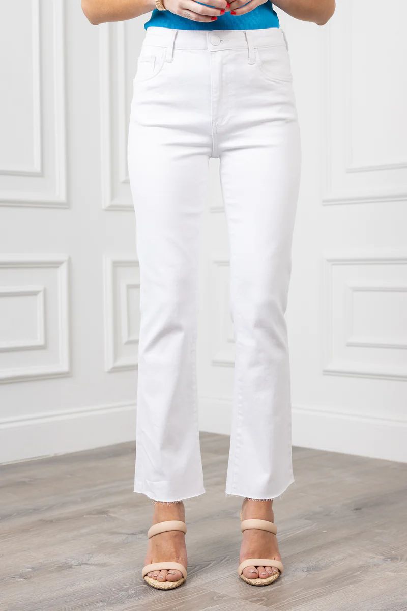 Kelsey Jeans Ankle Flare- White by Kut From The Kloth | Avara