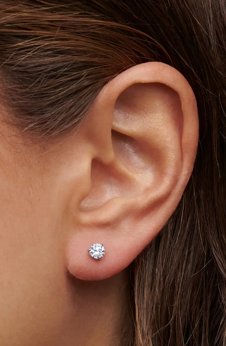 Kwiat Round Brilliant Cut Diamond & Platinum Stud Earrings - 0.70ct. | Nordstrom | Nordstrom