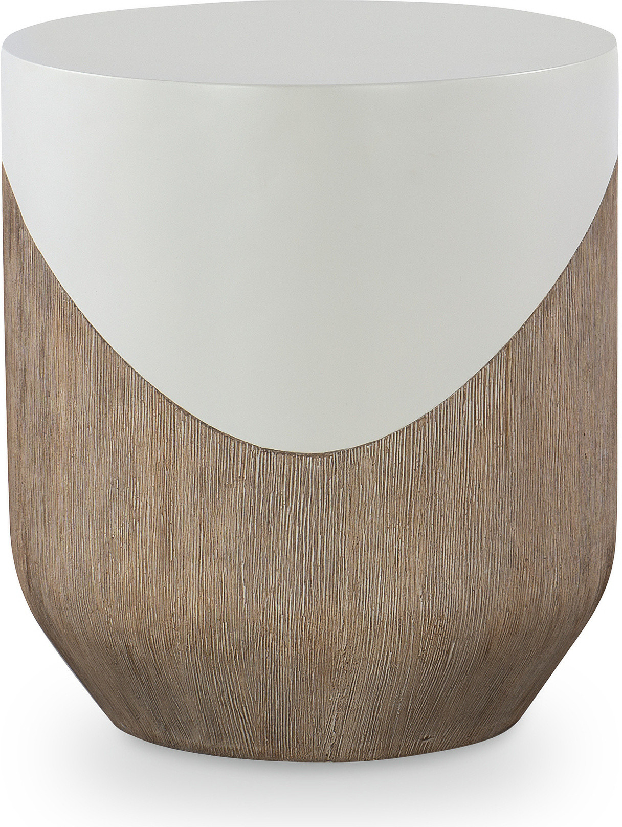 Danny Outdoor Side Table In White and Brown | 1stopbedrooms