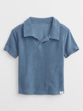 babyGap Towel Terry Johnny Collar Polo Shirt | Gap Factory