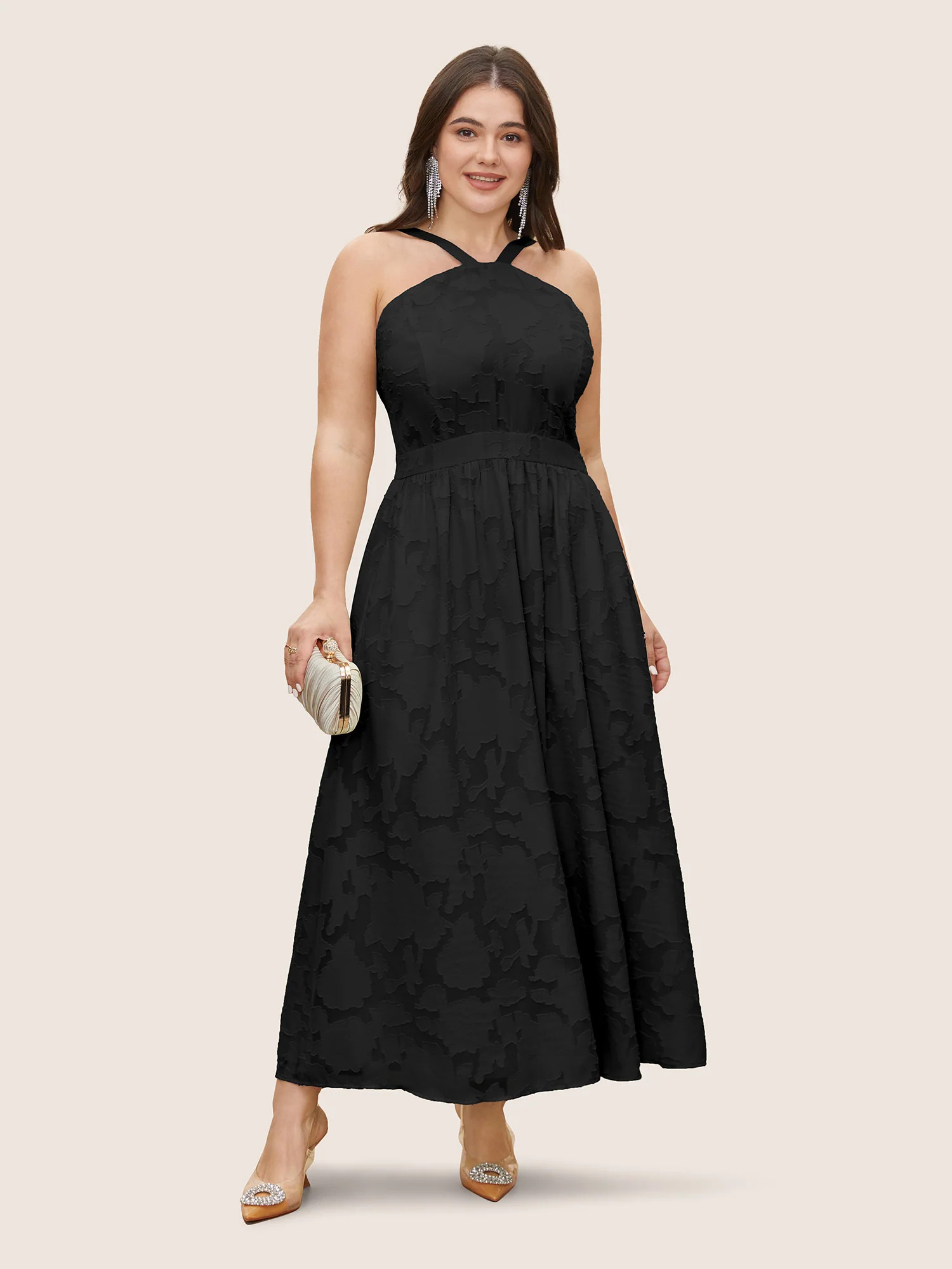 Abstract Textured Shirred Pocket Dress | Bloomchic