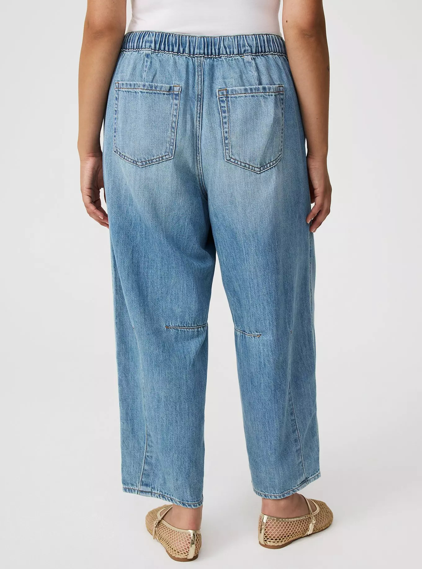 High-Rise Drapey Barrel Jean | Torrid (US & Canada)