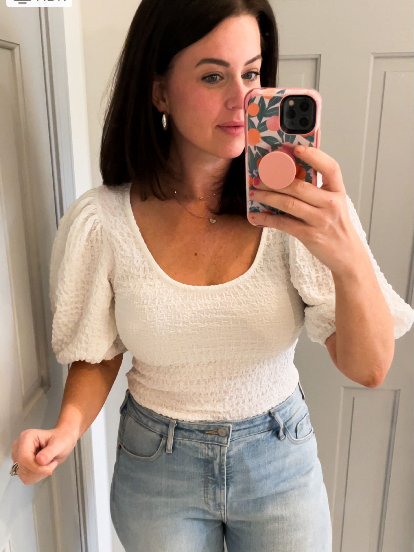 The workhorse of spring and summer. This top is my GO TO for skirts, denim, or pairing with a fun wide leg trouser. The sleeves are 💯