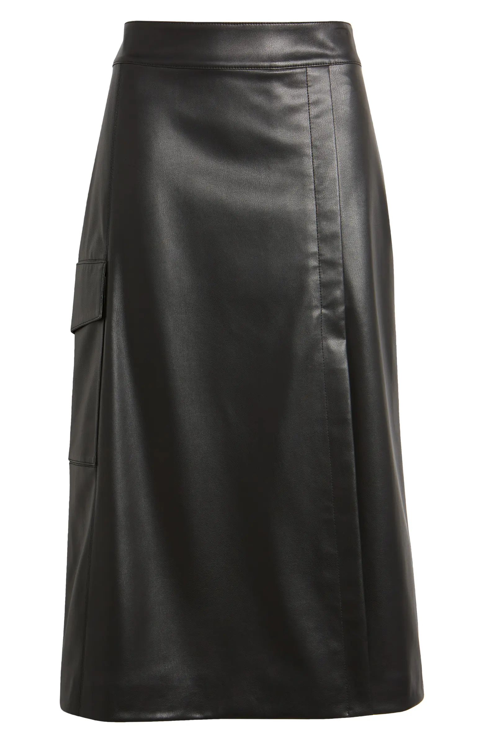 Faux Leather Midi Skirt | Nordstrom