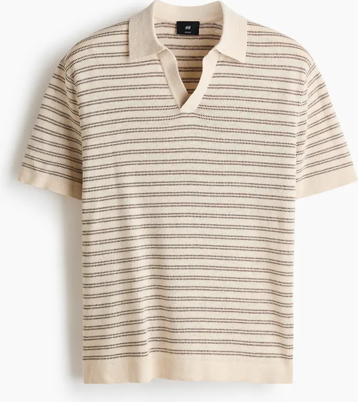 H&M Regular Fit Linen-blend Polo Shirt | Nordstrom | Nordstrom