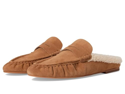 Steve Madden Women's Rafe Loafer, Tan Suede Fur, 7.5 | Amazon (US)