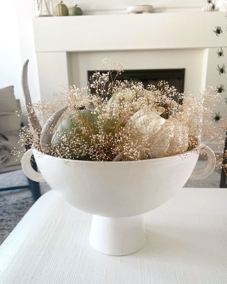 My Nerida white footed center piece bowl now on sale! Easy table scape or simple fall decor with real or faux pumpkins and baby’s breath. 

#LTKsalealert #LTKunder100 #LTKhome