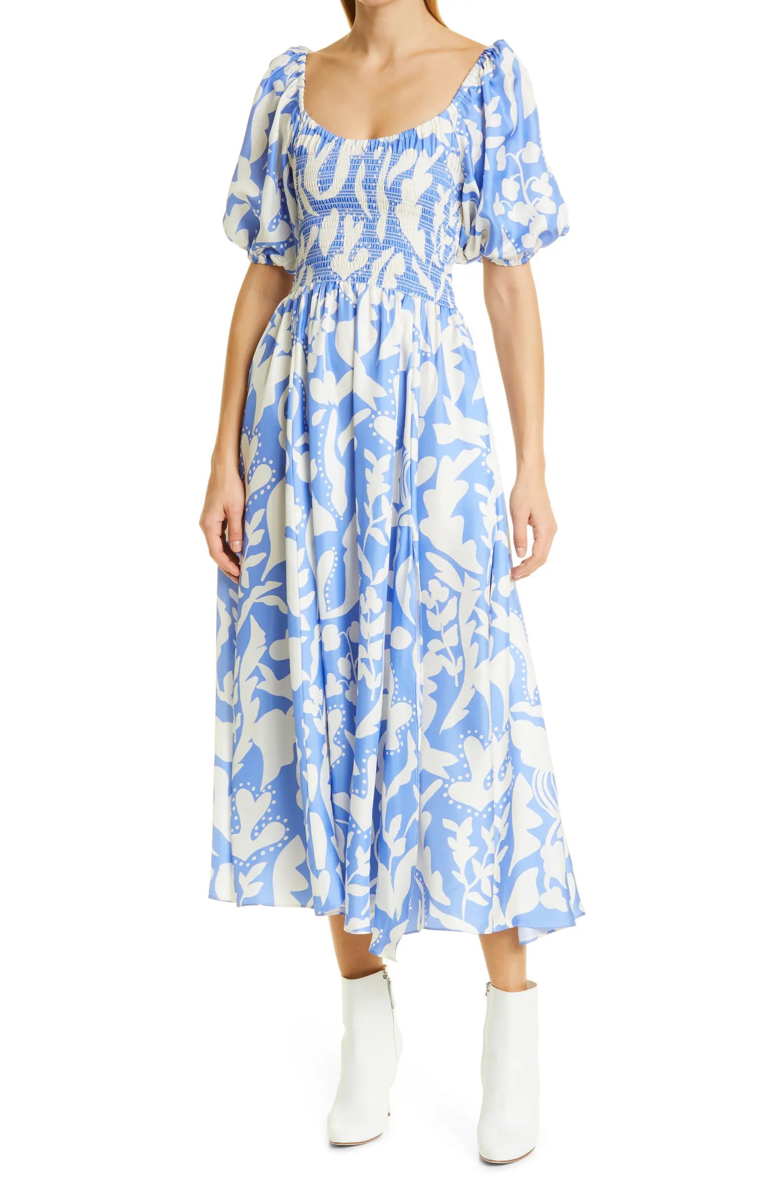 La Ligne Lola Floral Silk Midi Dress | Nordstrom | Nordstrom