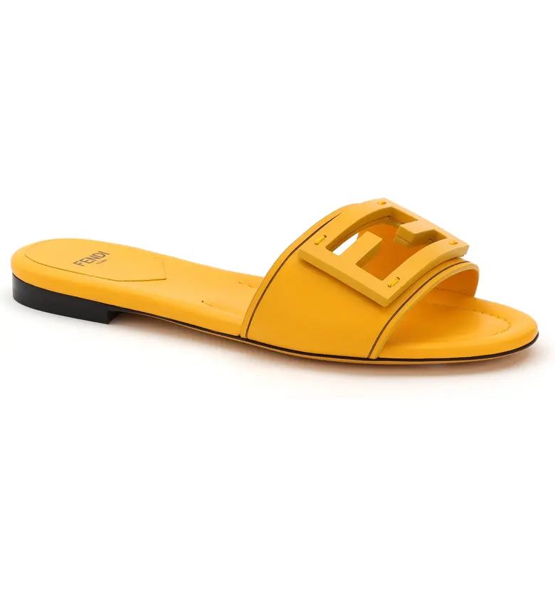 Fendi Signature Logo Slide Sandal (Women) | Nordstrom | Nordstrom