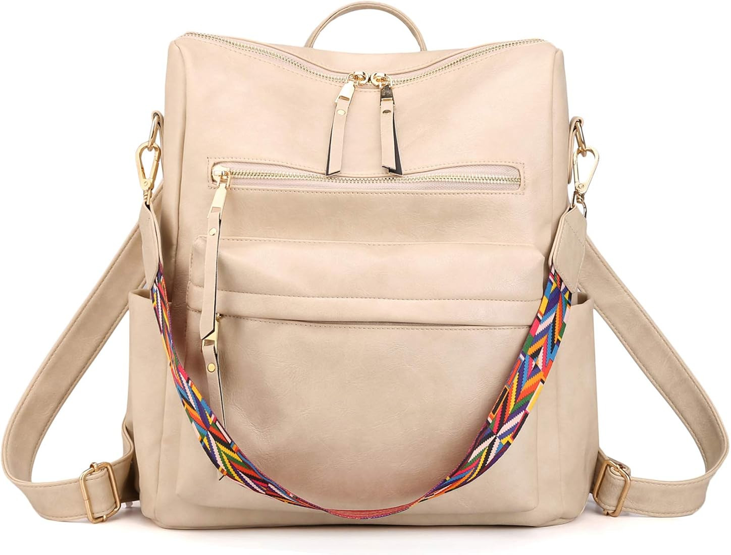 Women's Fashion Backpack Purses Multipurpose Design Handbags and Shoulder Bag PU Leather Travel bag | Amazon (US)