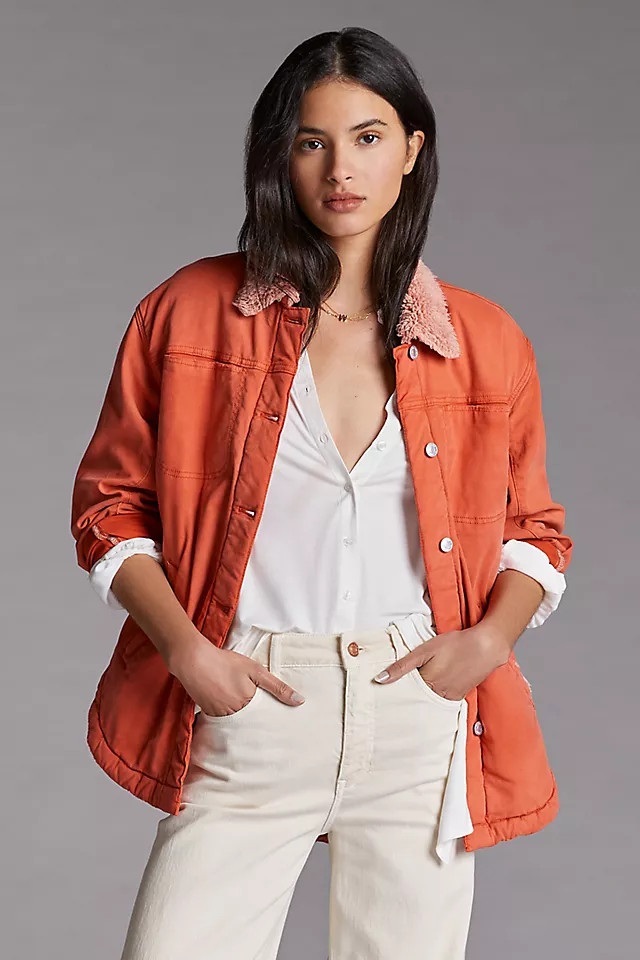 Pilcro Sherpa Shirt Jacket | Anthropologie (US)