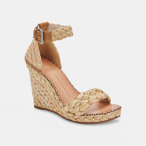 NILTON HEELS IN LT NATURAL RAFFIA | DolceVita.com