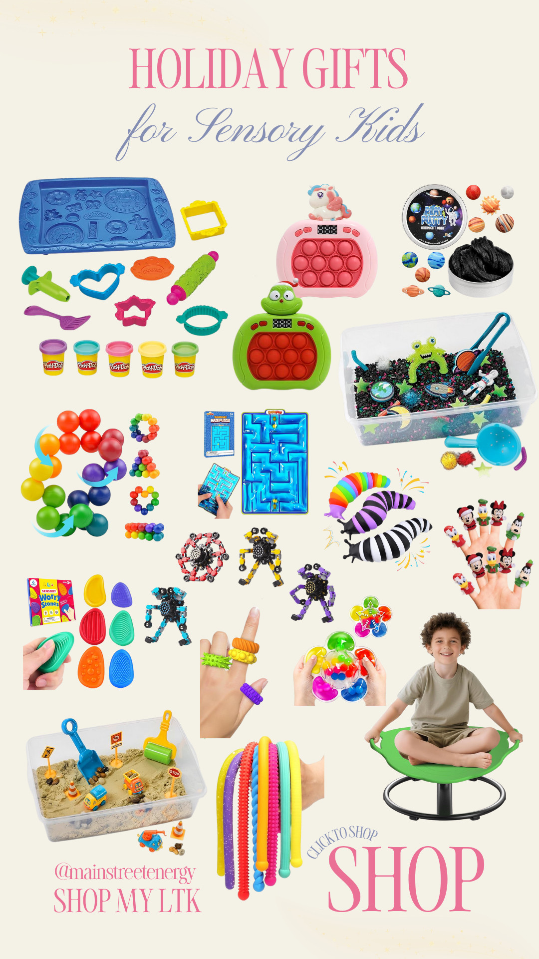 Holiday Gifts for Sensory Kids- Christmas Gifts for Sensory Kids- Sensory Bins 

 

#LTKGiftGuide #LTKHoliday #LTKKids