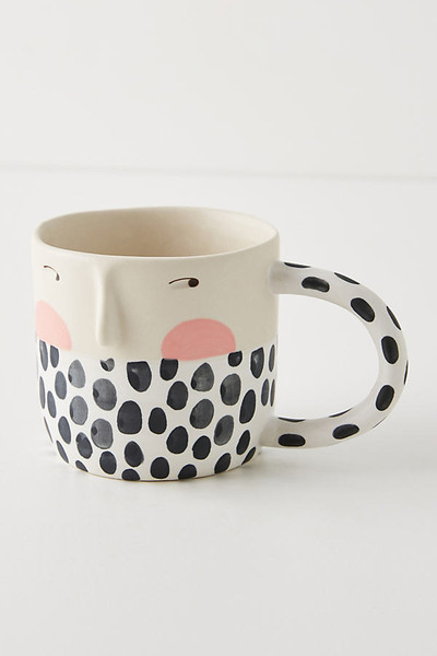 Fotini Tikkou Visage Mug By Fotini Tikkou in Black Size MUG/CUP