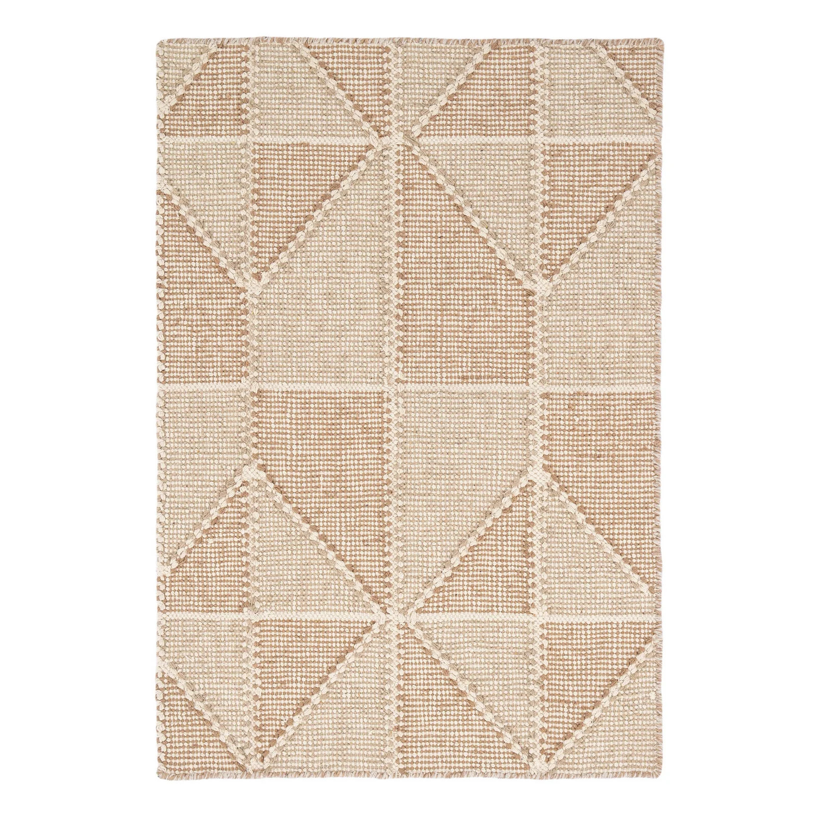 Ojai Hand Loom Knotted Cotton Rug | Wheat | Annie Selke