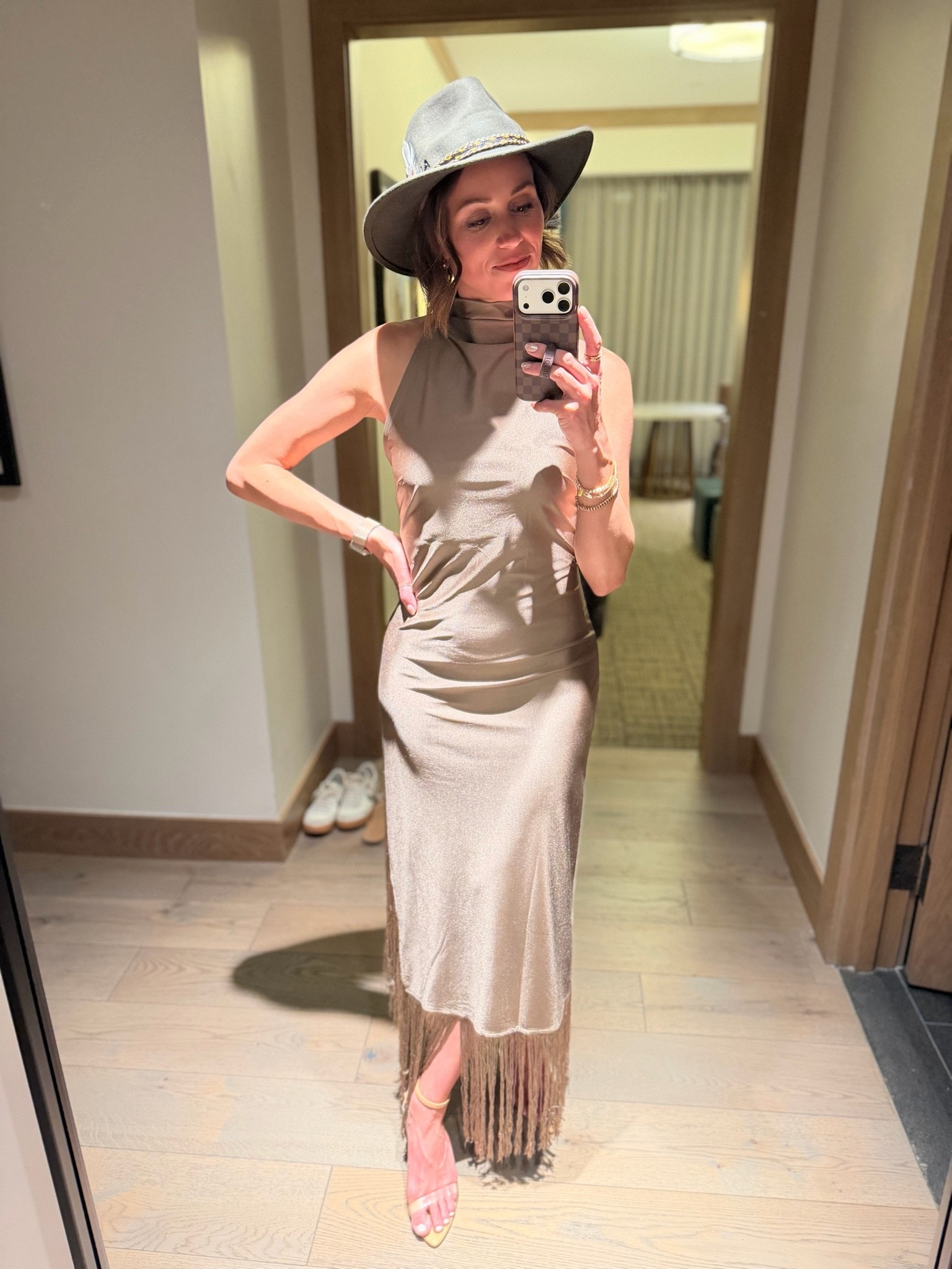 This dress was so fun and extremely comfortable! Wearing a size small! Comes in lots of colors—I debated the dark brown, too!

#LTKootd