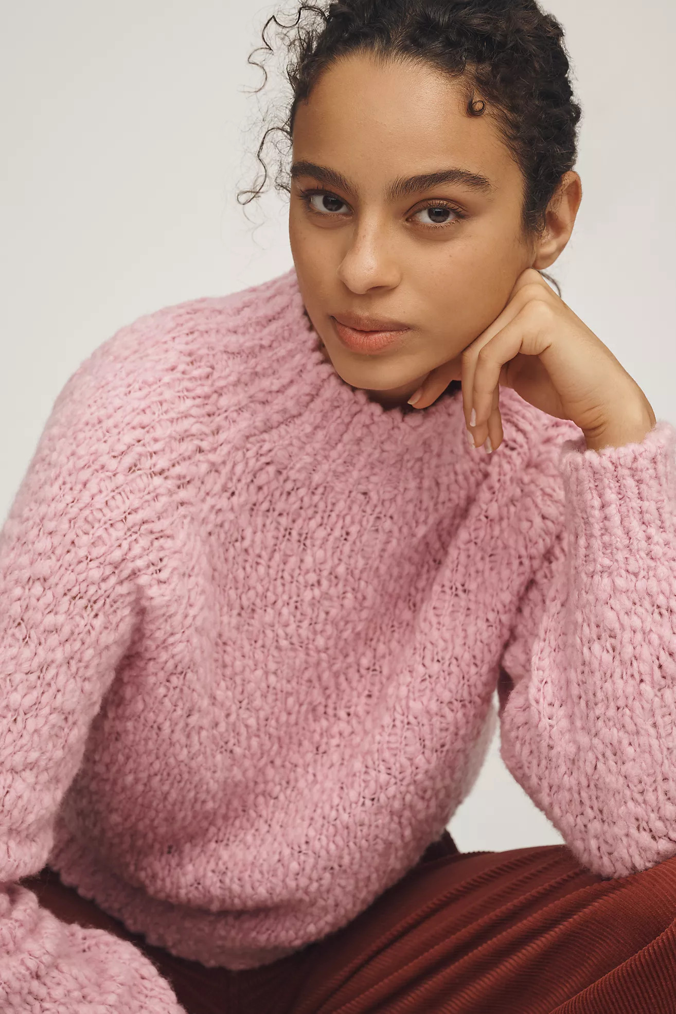 Maeve Textured Mock-Neck Sweater | Anthropologie (US)