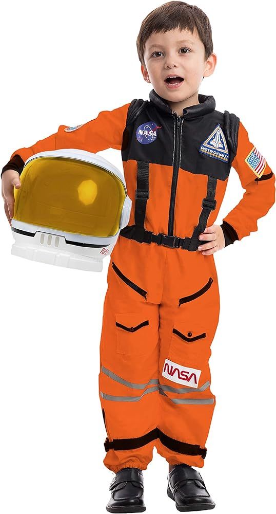 Astronaut NASA Pilot Orange Costume Movable Space Visor Kids Helmet Halloween. | Amazon (US)