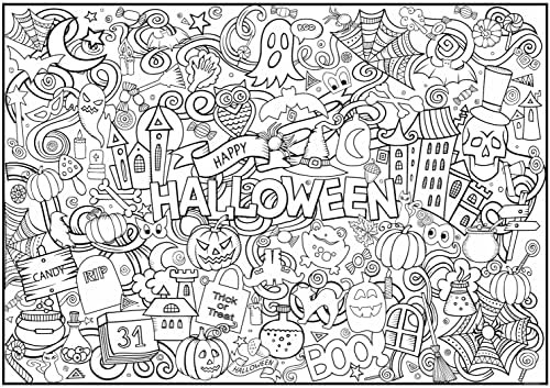 Happy Halloween Super Huge Coloring Poster - 60" x 42" | Amazon (US)