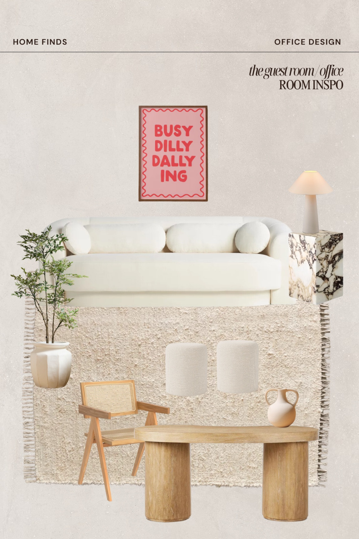 Office / guest bedroom layout inspo! 

home l office l guest bedroom 