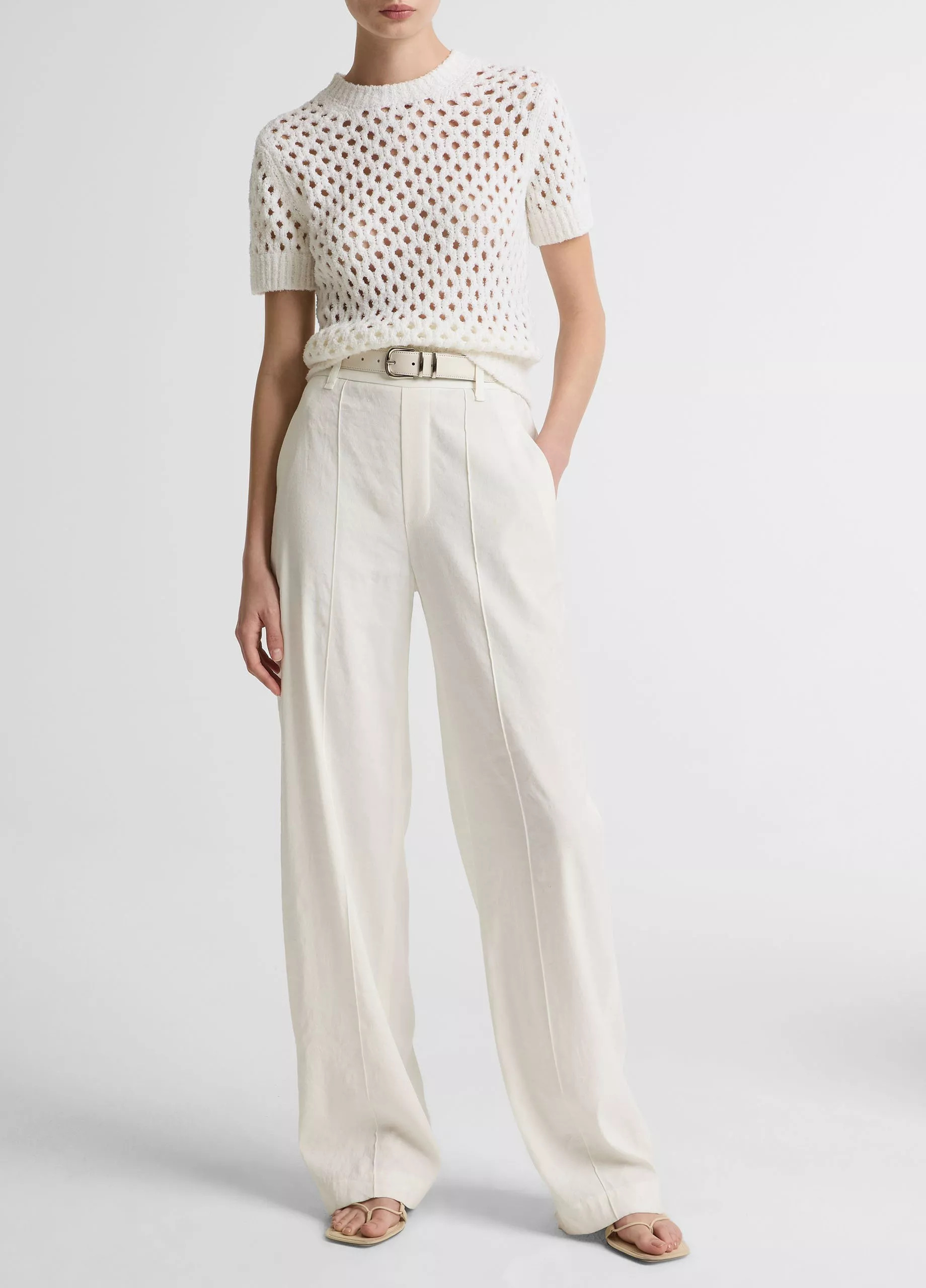 Joan High-Rise Linen-Blend Pull-On Pant | Vince LLC