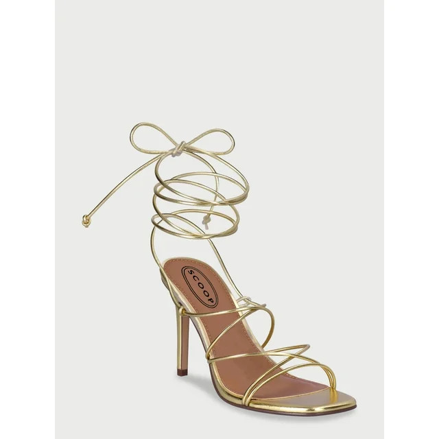 Scoop Women’s Lace Up Stiletto Heel Sandals | Walmart (US)