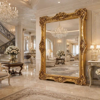 Infinity Antique Gold Full-length Mirror | Wayfair North America