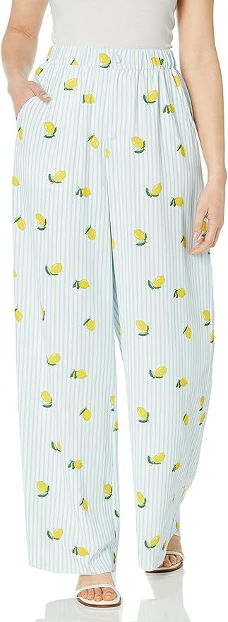 The Drop Women's Lemon Print Silky Pull-On Pants by @carolinecrawford | Amazon (US)
