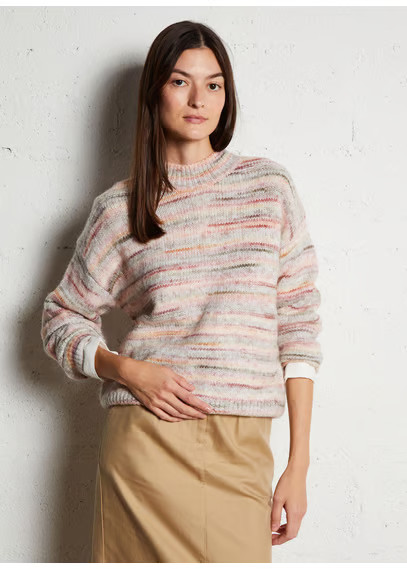 PULL OVERSIZE à COL MONTANT NATUREL MAISON 123 - FEMME | Place des Tendances | Place des tendances (FR)